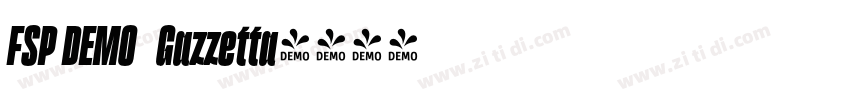 FSP DEMO   Gazzetta字体转换
